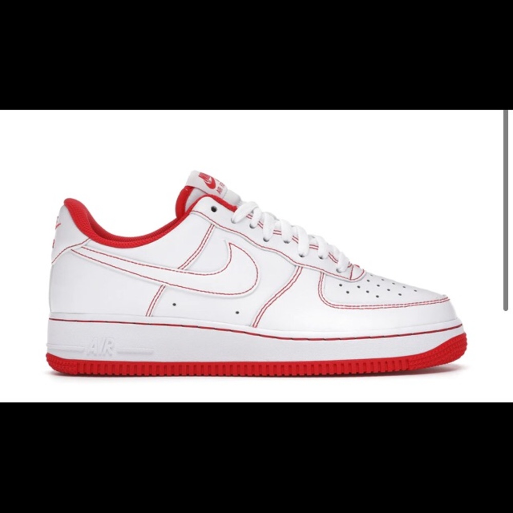 COPY - WOMENS RED AND WHITE AIR FORCE ONES